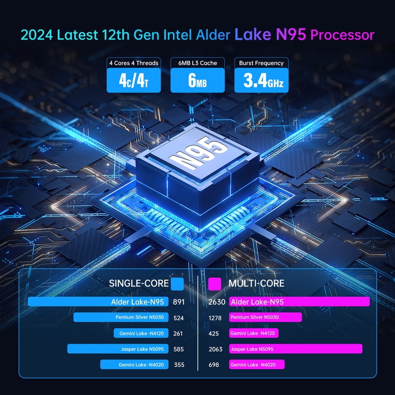 Laptop 16'' FHD Intel Alder Lake N97 up to 3.6GHz 16GB DDR4 512GB