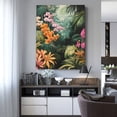 thumbnail image 2 of CozyNet Tropical Conservatory Filled With Colorful Orchids And Dense Greenery Wall Art Prints With Frame Canvas Perfect for Living Room & Bedroom, Ready to Hang, Wall Decor 16"x20"in, 2 of 4