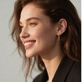 thumbnail image 3 of Sterling Silver Spike Earrings Hoop for Women Teens Geometric Huggie Hoop Earrings Drop Punk Earrings Minimalist Huggie, 3 of 10