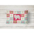 thumbnail image 2 of Japanese Spitz Love Canvas Fabric Decorative Pillow Red, 2 of 3