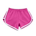 thumbnail image 2 of uublik Tennis Shorts for Women Biker Yoga Shorts with Pockets High Waisted Athletic Running Workout Gym Shorts, Hot Pink, 2 of 5