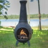 Outdoor Chimenea Fireplace - Butterfly in Charcoal Finish (Without Gas)