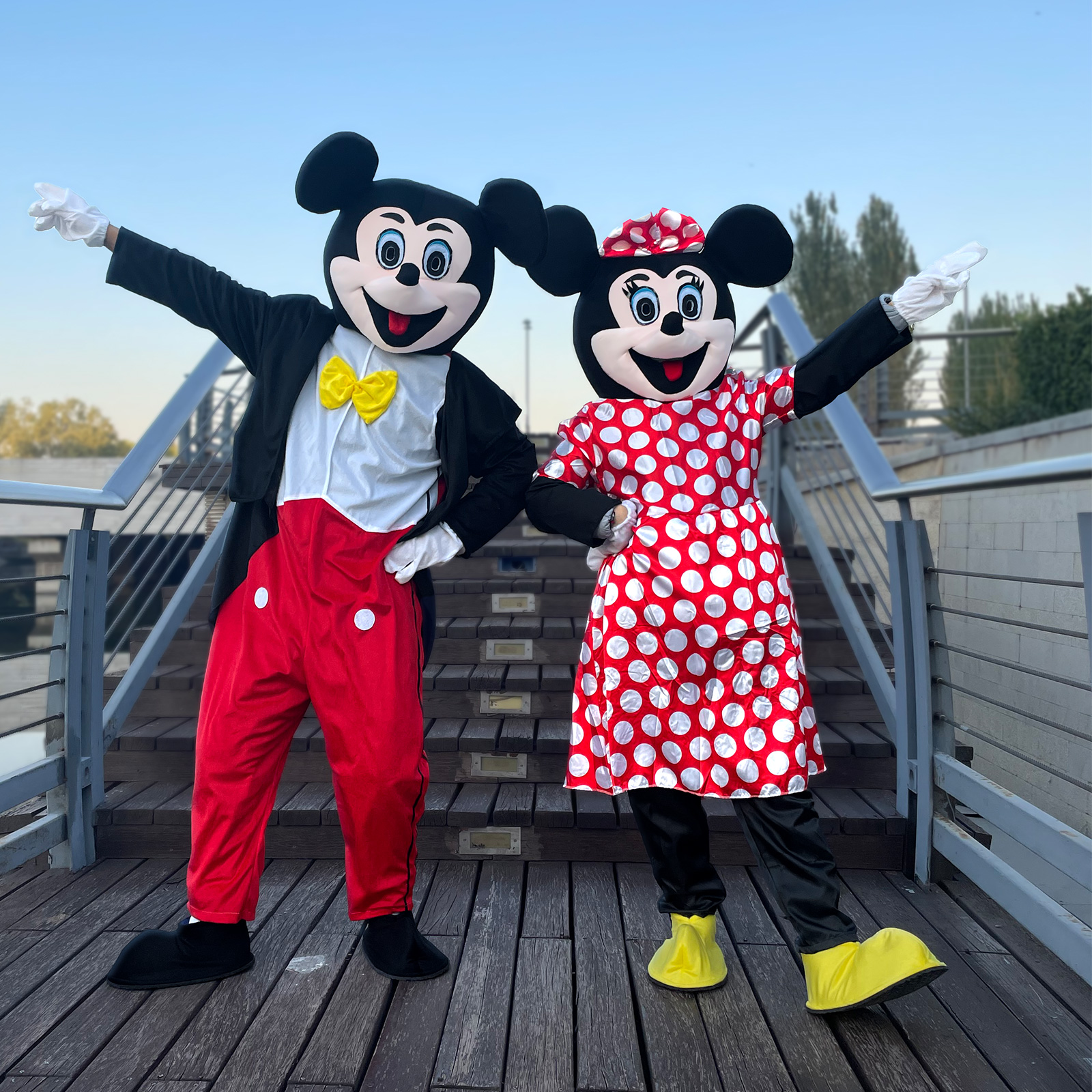 Classic Mascot Costume Compatible with Mickey and Minnie Mouse Adult Size for Men & Women Birthday Party - image 3 of 5
