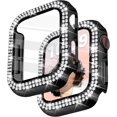 thumbnail image 1 of Yanonmyfd Funda para reloj brillante con protector de visualización HD para mujer compatible con Apple Watch de 49 mm de diámetro, protector de cara para iWatch Series Ultra 3/2/1, color dorado, 1 of 29
