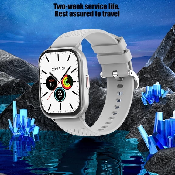 AZXY Android Smartwatch,Fitness Smart Watches,Bluetooth Smart Watch,Sports Touchscreen Health Fitness Trackers Smart Watch for Man Women Kids Boys Girls with Calling Talk Music,Silver