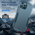 thumbnail image 6 of iPhone 13 Pro Max Rugged Case, Dteck Full Body Protection Heavy Shockproof Case Glass Screen Protector Camera Lens Full Cover for Apple iPhone 13 Pro Max, Blue, 6 of 7