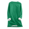 thumbnail image 4 of Wowcloth Women's Thermal Shirt with Christmas Print, Fleece Lined for Warmth, Long Sleeve Round Neck Fitted Design for Autumn Winter and Daily Wear, 4 of 5