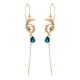 thumbnail image 2 of HomeKingdee Blue Diamond Earrings for Women - Long Fringed Alloy Fashion Earrings for Wedding, Party, Daily Wear, 2 of 5