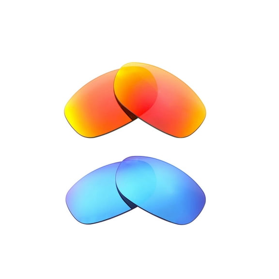 Walleva Polarized Fire Red   Ice Blue Replacement Lenses For Maui Jim Kipahulu