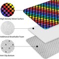 thumbnail image 5 of Colorful Rainbow Checkered Pattern Bathroom Rugs Sets 3 Piece,Toilet Cover Set,Absorbent Non Slip Bathroom Mats Sets with U-Shaped Contour Rug Toilet Rug Set, 5 of 5