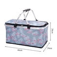 thumbnail image 5 of Cesta de picnic aislada, plegable, portátil, multifuncional, para acampar, con doble cremallera, para hacer picnics y hacer senderismo, 5 of 5