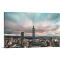 thumbnail image 1 of ARTCANVAS Taipei Taiwan Skyline Overcast Canvas Art Print - Size: 40" x 26" (1.50" Deep), 1 of 9