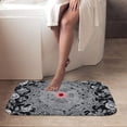 thumbnail image 4 of 1pc Lace with Red Center Absorbent Non-Slip Bathroom Thickened Flannel Rug Decor,Soft,Quick Drying,Suitable For Indoor/outdoor Use,Bathrooms,Bedrooms,Kitchens,Terrace,Laundry Rooms,16"x24", 4 of 9