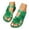 Green, variant on Womenâs Beaded Sandals with Arch Support - Comfortable Flat Summer Beach Sandals, Bohemian Style Slide Sandals for Women, Non Cushion Footbed for Walking, Lightweight Outdoor Casual Shoes