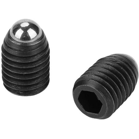 

10pcs M12 Carbon Steel Wave Ball Screws Spring Plunger Set Hexagonal Socket Ball Plunger Screw Thread Ball Spring Plungers Set Black Oxidized Finish (M1216)