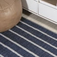 thumbnail image 6 of JONATHAN Y WASHABLE 4 x 6 Area Rug, Rand Distressed Stripe - Navy/Gray, WSH119A-4, 6 of 7