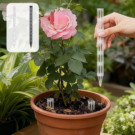 Plant Aerator Soil Ventilator, Plastic Flower Pot Breathable Tube for Improved Drainage and Root Health, Gardening Tool for Potted Plant Watering and Fertilizing, Vsgery
