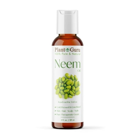 Neem Oil 2 oz Cold Pressed Carrier 100% Pure Natural For Skin, Face, and Hair Growth Moisturizer. Great For DYI Creams, Lotions, Lip balm and Soap Making