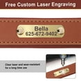 thumbnail image 5 of Beirui Soft Leather Dog Collar Custom Personalized Pet Name ID Tag Adjustable XS-XL, 5 of 9