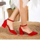 thumbnail image 2 of Marcelle - Zapatos de novia de ante rojo rojo 25 CM, 2 of 4