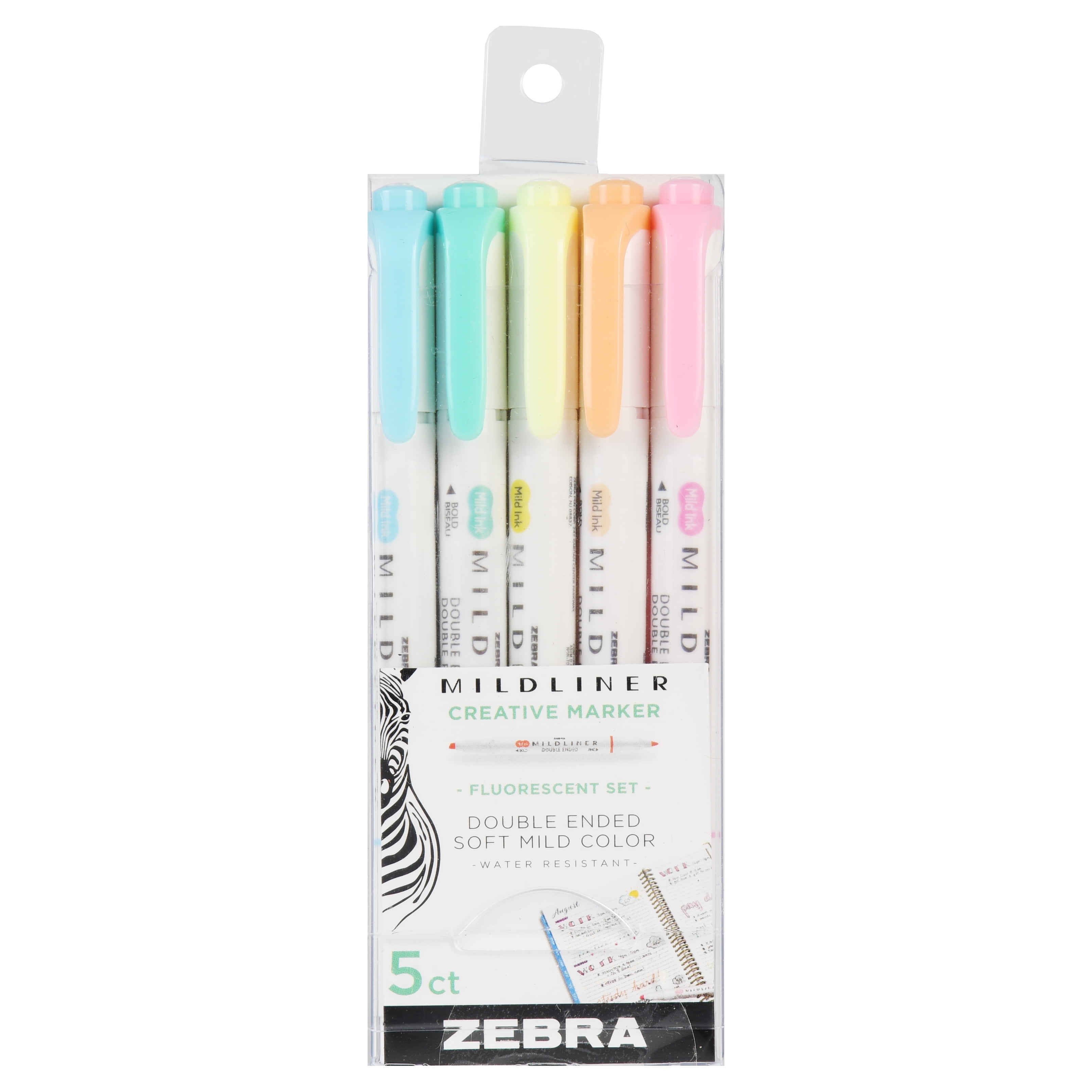 zebra highlighters pastel