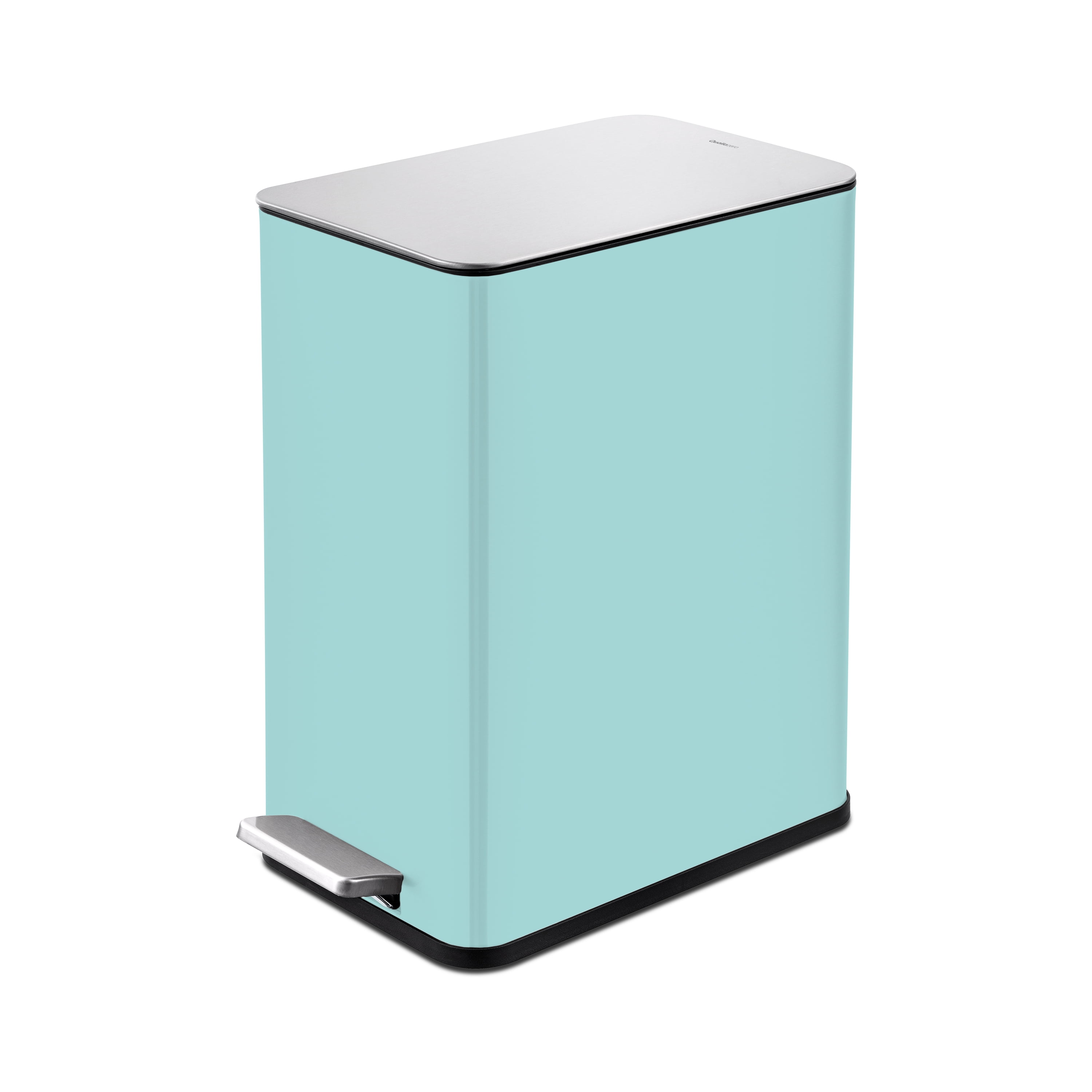 Qualiazero 2.6 Gallon Trash Can, Stainless Steel Step On Bathroom Trash