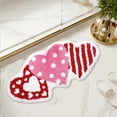 thumbnail image 6 of Dadiaei Valentine Day Bathroom Rugs Double Heart Shaped Love Decorative Red Shower Mat Non Slip Washable Front Door Mat for Home Living Room Bedroom Bathroom Decor, 6 of 6