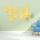 thumbnail image 3 of 12 Uds 10 cm pegatinas de pared DIY espejo 3D pegatinas removibles decoración del hogar arte dorado, 3 of 9