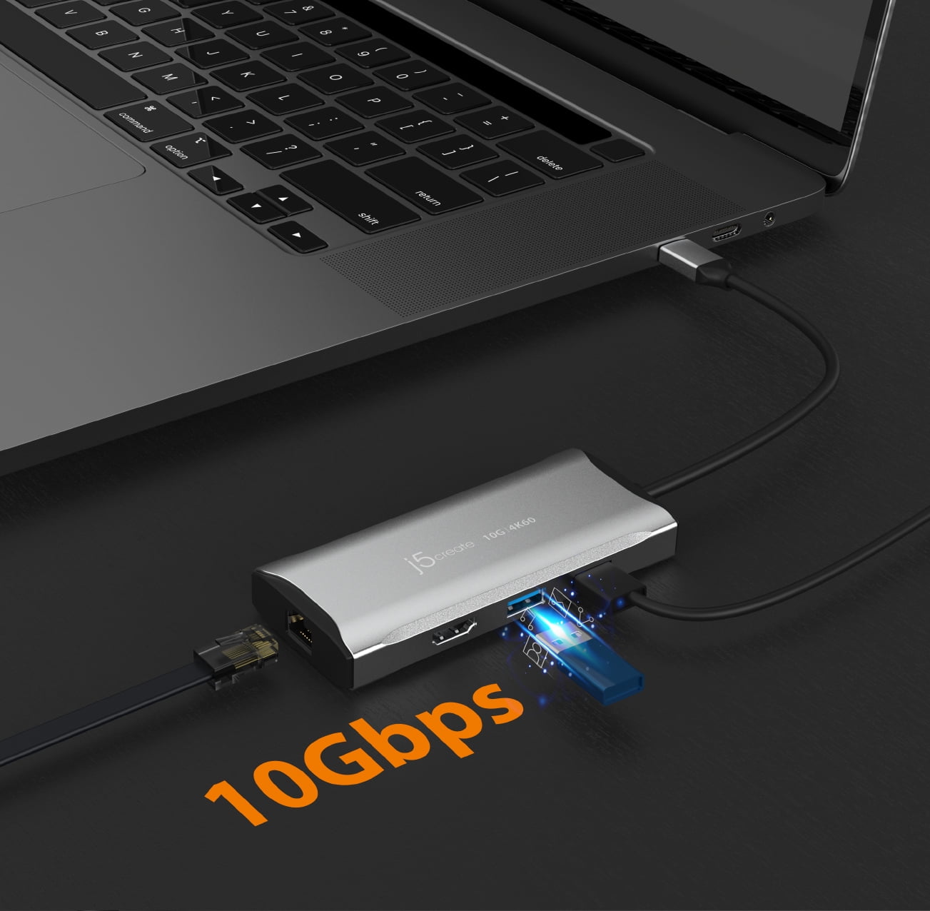 j5create 4K60 Elite USB-C 10Gbps Travel Dock, JCD392