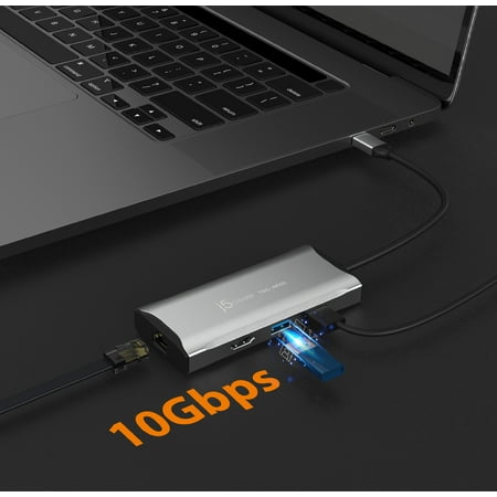 j5create - 4K60 Elite USB-C 10Gbps Travel Dock - Space Grey