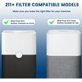 thumbnail image 2 of 2 Pack 211+ Filter Replacement Compatible with Blue Pure 211+ and 211+ Auto Air Purifier, 2-Stage Filtration System of H13 True HEPA Filter and Activated Carbon Filter, 2 of 2