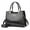 Black, variant on Womens Shiny Faux Leather Patent Leather Crocodile Pattern Handbags Purse Top Handle Satchel Bags Zipper Tote Bag