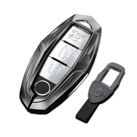 Key Cover Case, Zinc Alloy Smart Remote Key Fob Case Holder Shell Accessories Compatible for Nissan Altima Maxima Rogue Armada Pathfinder Infiniti