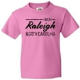 thumbnail image 3 of Inktastic From Raleigh North Carolina in Black Distressed Text Youth T-Shirt, 3 of 5