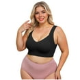 thumbnail image 5 of Sports Bras for Women Plus Size 1Pc Underwear Bra Everyday Underwear Black M-6XL, 5 of 6