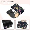 thumbnail image 4 of KUIFORTI Pink Peony Leather Cross Body Bag Portability Cell Phone Women's Shoulder Handbags Fashion Hard-Wearing Small Bag with Removable Chain for everyday, 4 of 7