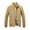 Khaki, variant on Munlar Winter Coats For Women,Men Jacket Zipper Pocket Ribbed Hem Non-hooded Sports Solid Top Coat