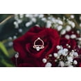 thumbnail image 5 of Mauli Jewels Women's 1.05 Carat Oval Cut Moissanite and Diamond Engagement Rings in 14K Solid Gold, 4-Prong Setting, 5 of 6