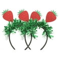 thumbnail image 1 of EeaseCA 2 Pcs Bandeau Décoratif en Forme de Fraise pour Cheveux, Coiffe à Ressort pour Fête, 1 of 8