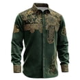 thumbnail image 3 of St Patrick's Day Shirt Men Shamrock Clover Printed Long Sleeve Button Down Shirts Casual Slim Collared Outfits Daily Wear, 3 of 3