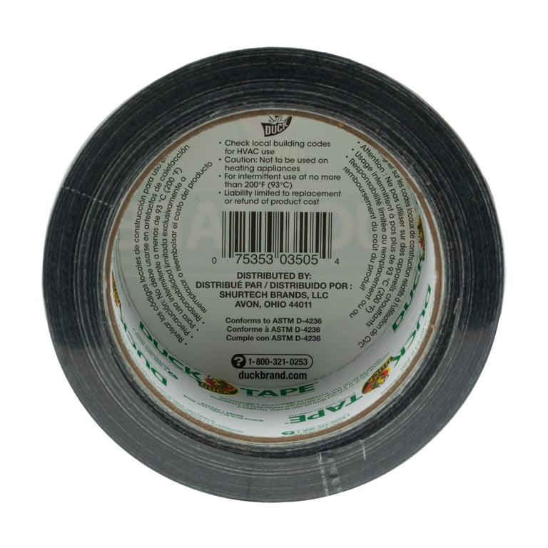  Duck Tape Colored Duct Tape, 1.88 In X 20 Yd, Black :  Learning: Supplies
