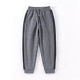 thumbnail image 5 of 10-12 Years Boys Pants Casual Trousers Boy Fleece Trousers Casual Pants Cargo Jogger Pants with Pockets Light Gray Pants, 5 of 7