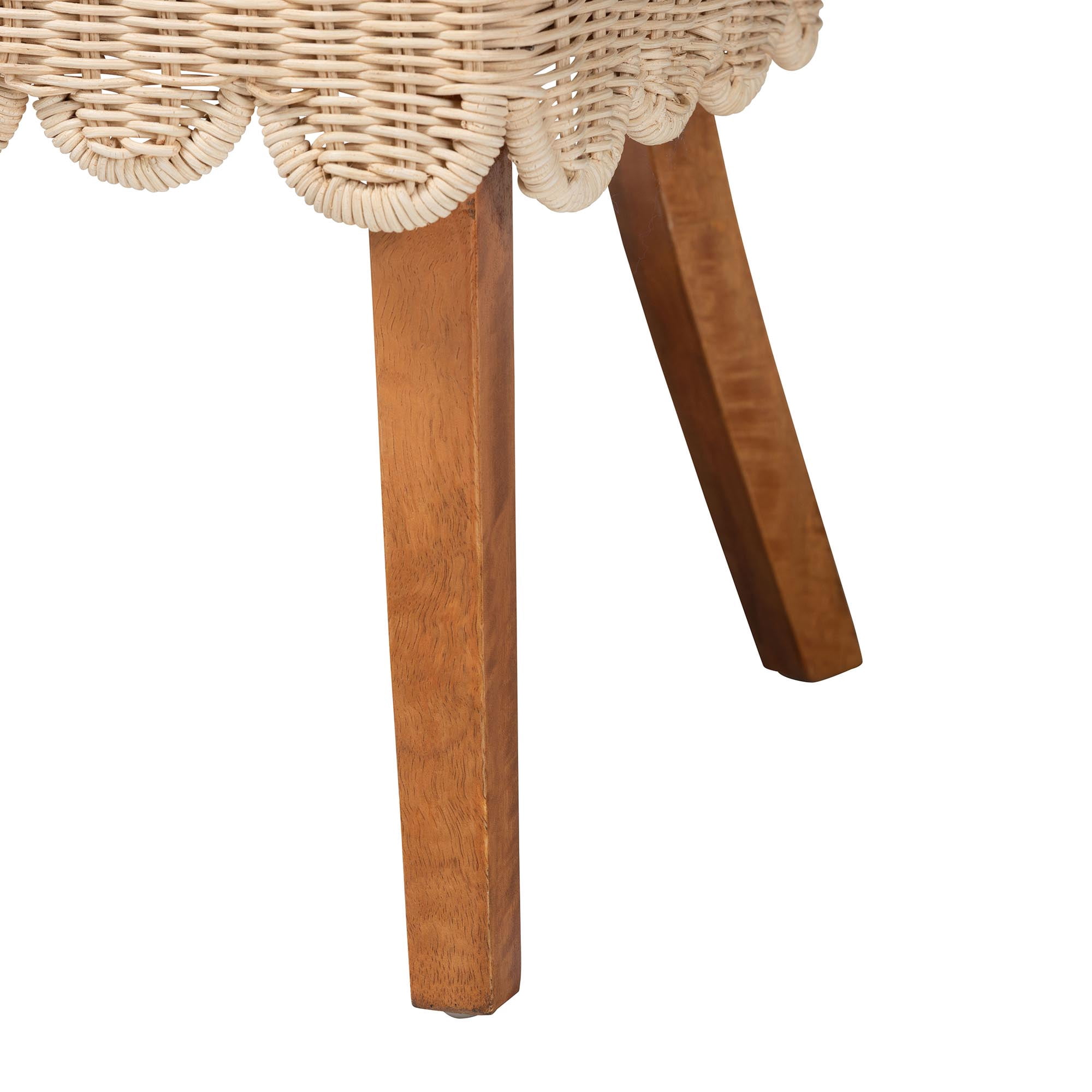 bali & pari Mabel Rustic Dining Chair, 2-Piece, Natural Rattan