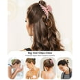 thumbnail image 4 of (Juego de 4) Pinzas para el cabello para mujeres - Pinzas grandes antideslizantes mate para cabello grueso y fino, 4,7 pulgadas, pinzas para el cabello grandes de moda, accesorios para peinar el cabello, regalos de Navidad para mujeres y niñas Rojo Verde, 4 of 5
