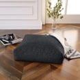 thumbnail image 2 of Floor Pillow / Meditation Yoga Cushion, Shearling Faux Lamb, Black, 2 of 3