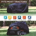 thumbnail image 3 of YOPTOP Riding Lawn Mower Cover  Waterproof Tractor Cover Fits Decks up to 54” Heavy Duty 420D Polyester Oxford  Durable  UV  Water Resistant Covers for Your Rider Garden Tractor,other,none, 3 of 6