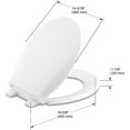 thumbnail image 3 of Kohler Cachet Quiet-Close Toilet Seat - Grip-Tight Bumpers - Round, Biscuit, 3 of 8
