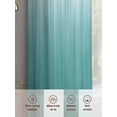 thumbnail image 6 of Teal Green Ombre Sheer Curtains 63 Inch Length 2 Panels Set Window Treatments, Contemporary Gradient Abstract Art Rod Pocket Semi Curtains for Living Room/Bedroom/Kitchen Décor, 104"W x 63"L, 6 of 7