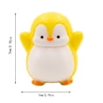 thumbnail image 3 of Penguin Squishy Toy with Squeaky Sound, 1 Pack, Yellow and White, for Kids and Adults, Relaxation Toy, 3 of 7
