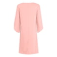 thumbnail image 4 of vigerkar Women's 2026 Flutter Sleeve Dress Crew Neck Chiffon Formal Wedding Guest Party Short Dresses (Red, M), 4 of 8